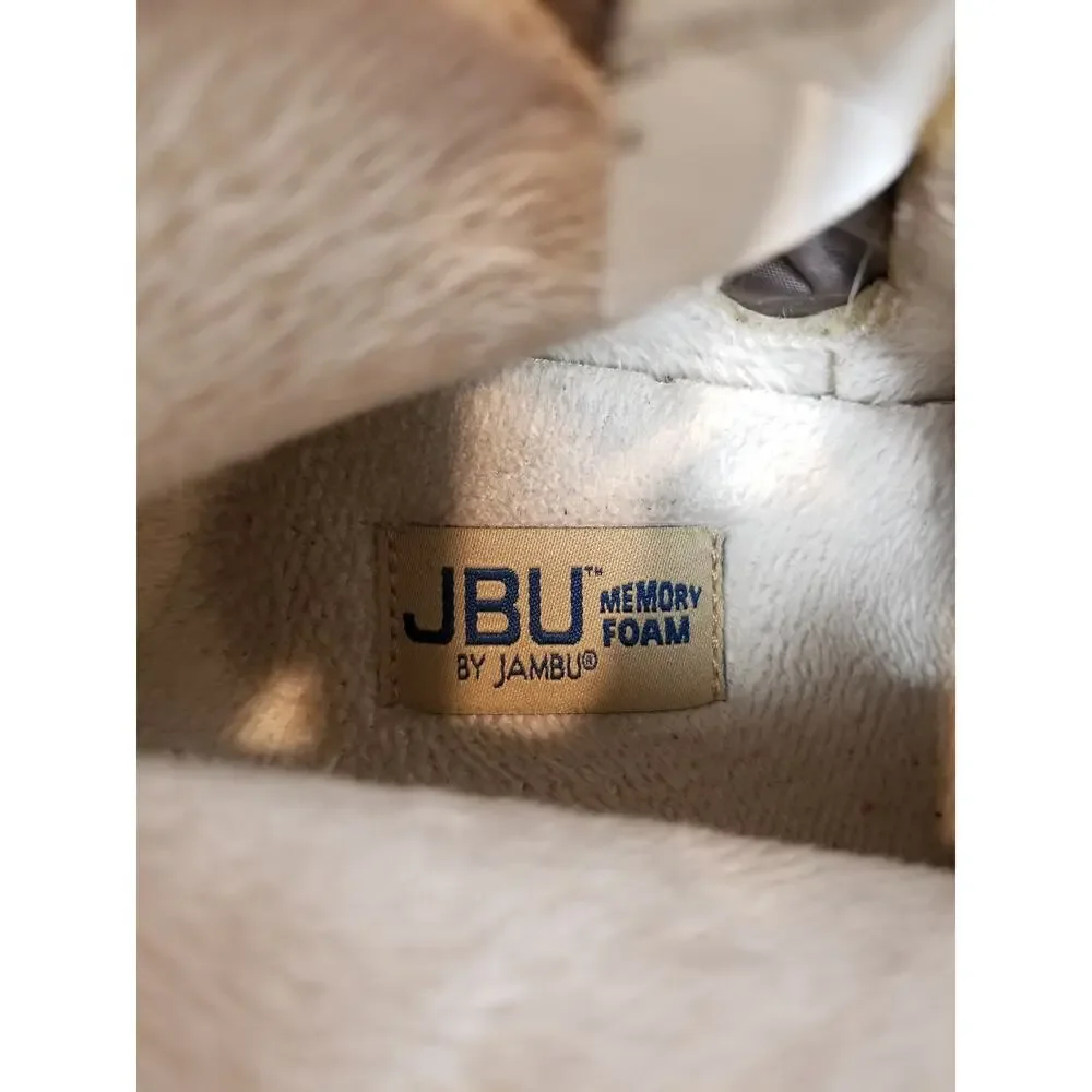 JBU by Jambu Haven Faux Fur Trim Ankle Boots Taupe Tan Women's Size 7.5